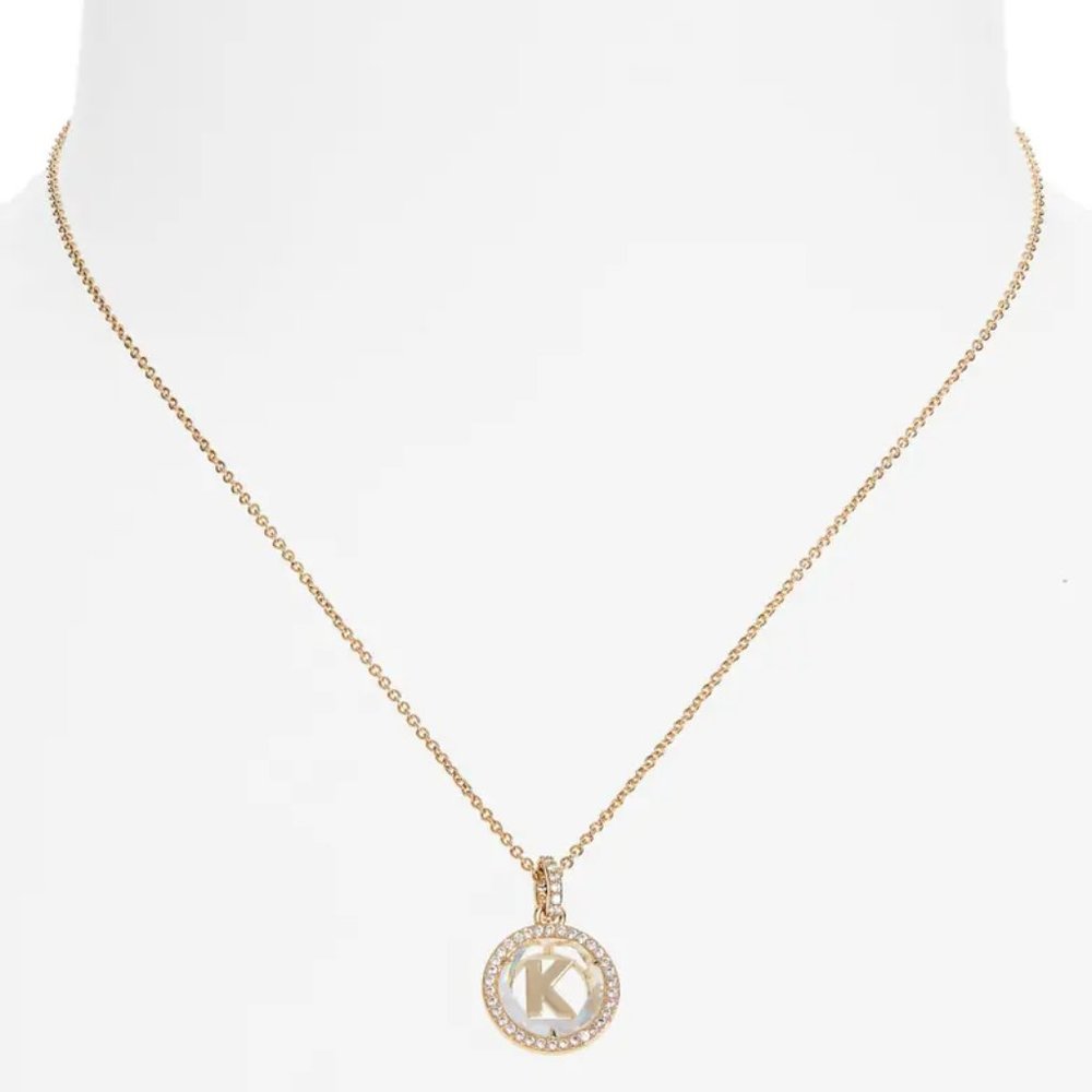 🎁 NADRI Round 'K' Initial Pendant Necklace